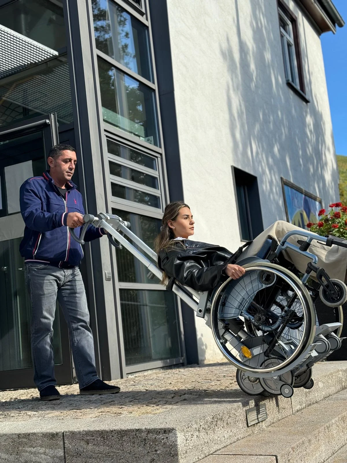 Treppensteiger-Service von Driving Service 66 im Einsatz
